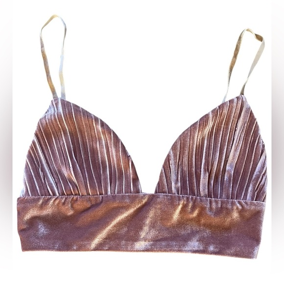 Rehab Velour Maueve Crop Top Size Small - Picture 1 of 12